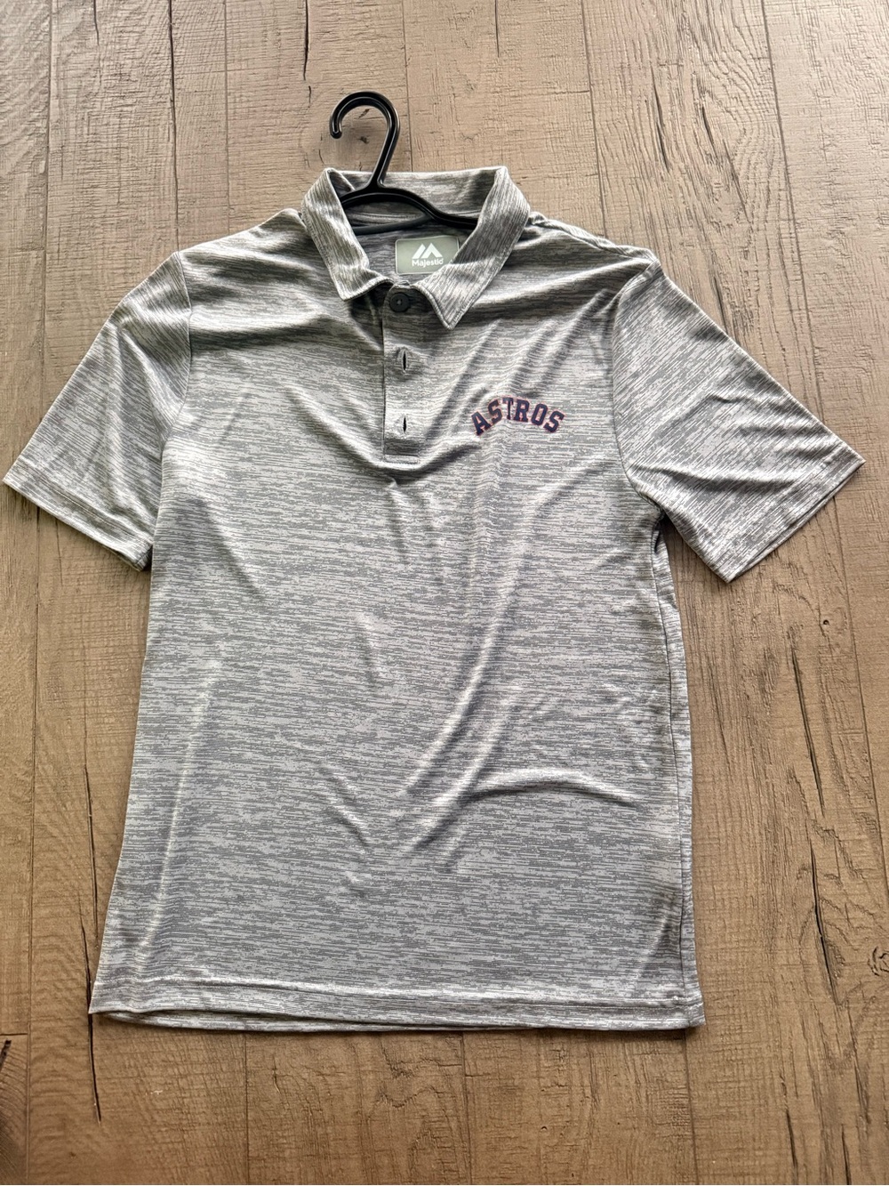 Majestic Gray Astros Men’s Polo